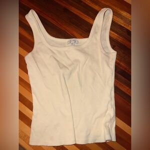 Z Supply Cream Ribbed Tank Top